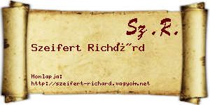 Szeifert Richárd névjegykártya