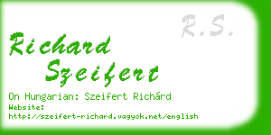 richard szeifert business card